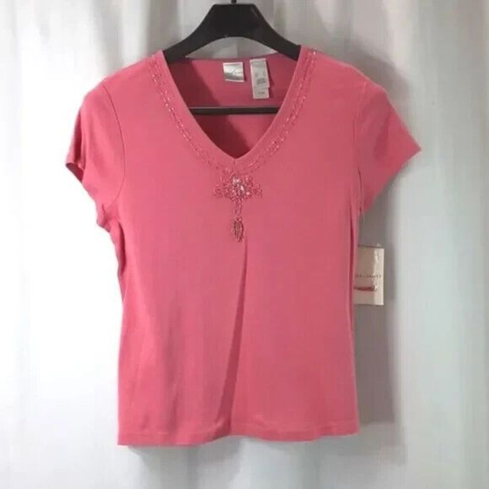 Emma James shirt women's size XL beaded *
